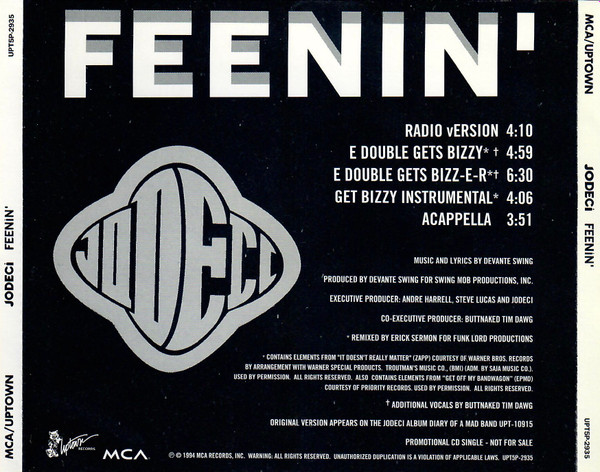 Jodeci – Feenin' (1994, CD) - Discogs