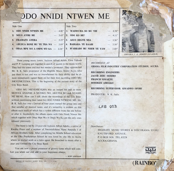 last ned album City Boys Band - Odo Nnidi Ntwen Me