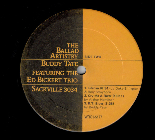 télécharger l'album Buddy Tate Featuring The Ed Bickert Trio - The Ballad Artistry Of Buddy Tate