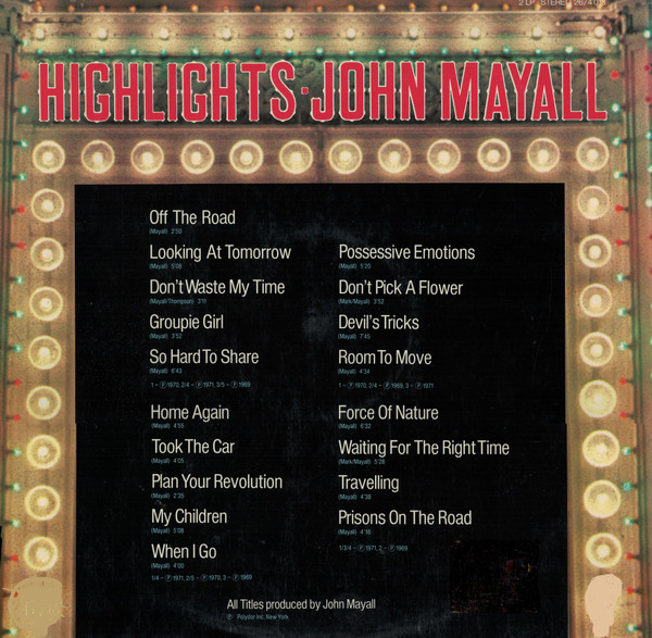 Album herunterladen John Mayall - Highlights