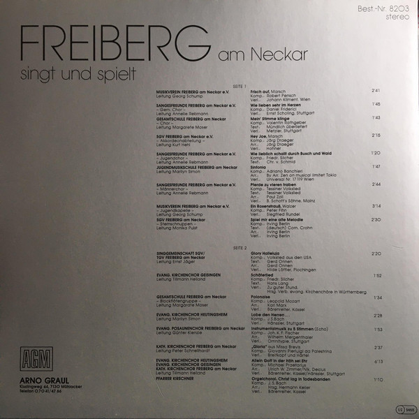 Album herunterladen Various - Freiberg Am Neckar Singt Und Spielt