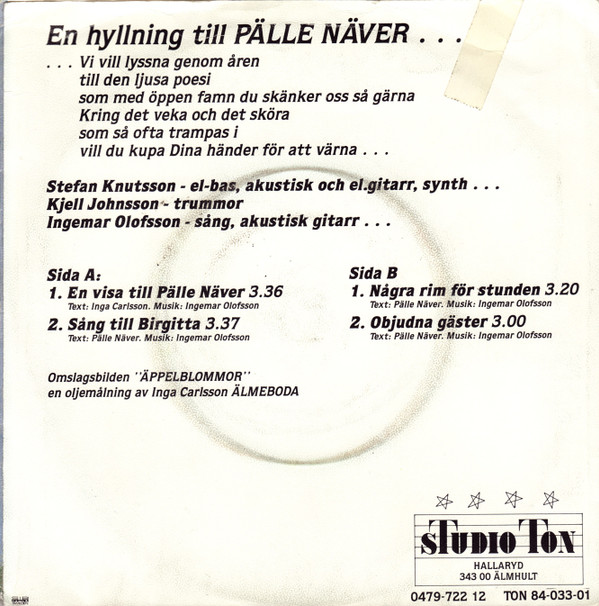 last ned album Ingemar Olofsson, Stefan Knutsson - En Hyllning Till Pälle Näver