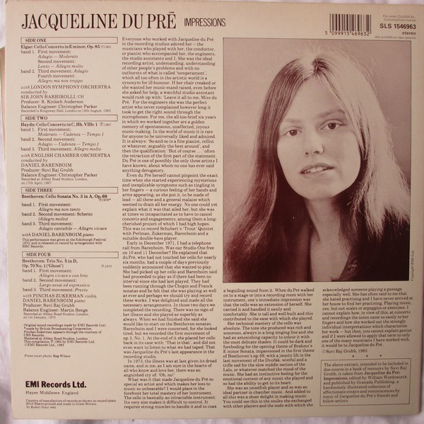 last ned album Jacqueline Du Pré - Impressions