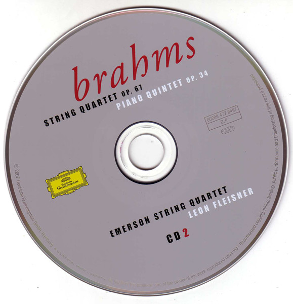 lataa albumi Brahms Emerson String Quartet, Leon Fleisher - String QuartetsPiano Quintet