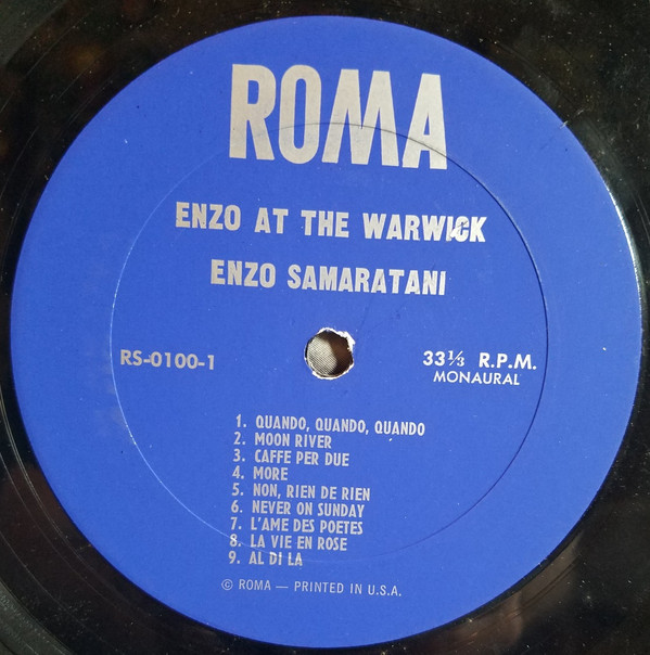 Album herunterladen Enzo Samaritani - Enzo at the Warwick Volume 2