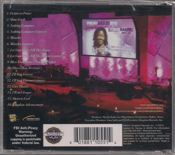 télécharger l'album Tonya Baker - The Live Encounter