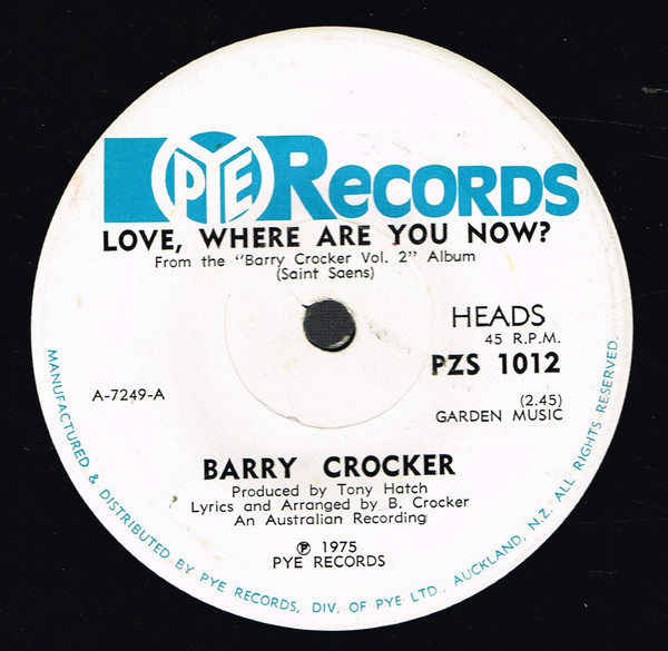 Album herunterladen Barry Crocker - Love Where Are You Now