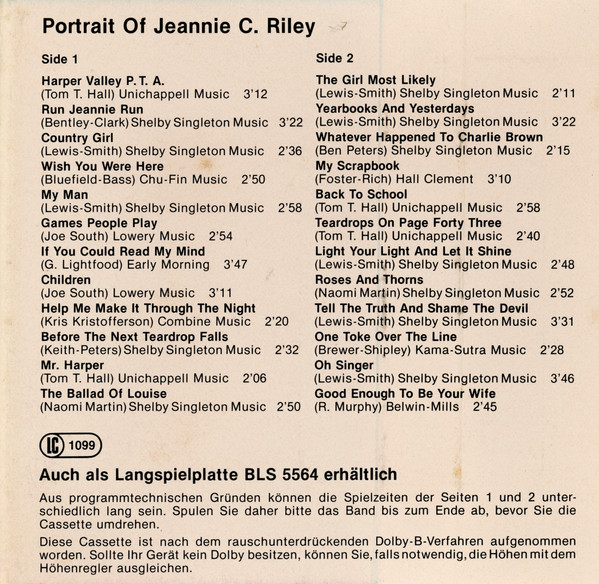 baixar álbum Jeannie C Riley - Portrait