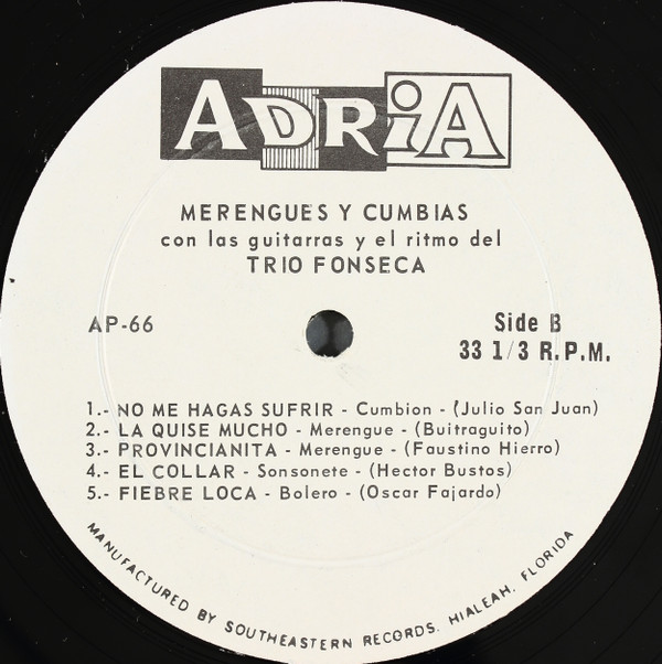 last ned album Trío Fonseca - Merengues y Cumbias