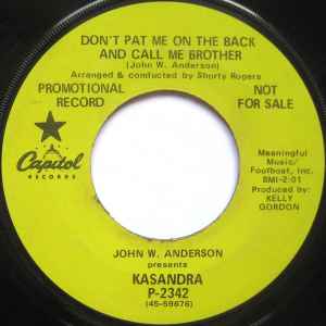 John W. Anderson - Don't Pat Me On The Back And Call Me Brother album cover