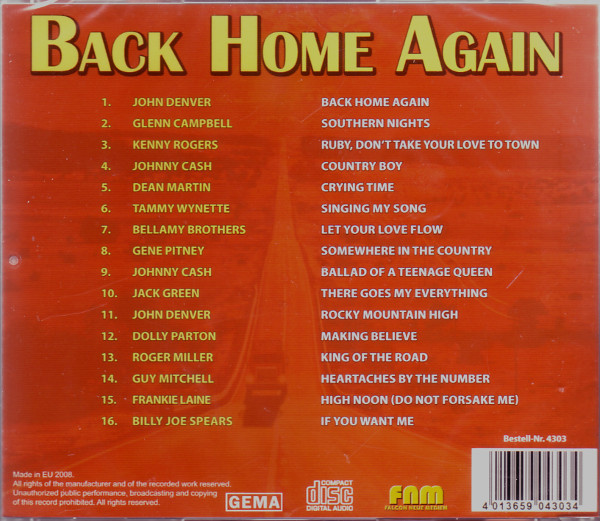 baixar álbum Various - Back Home Again