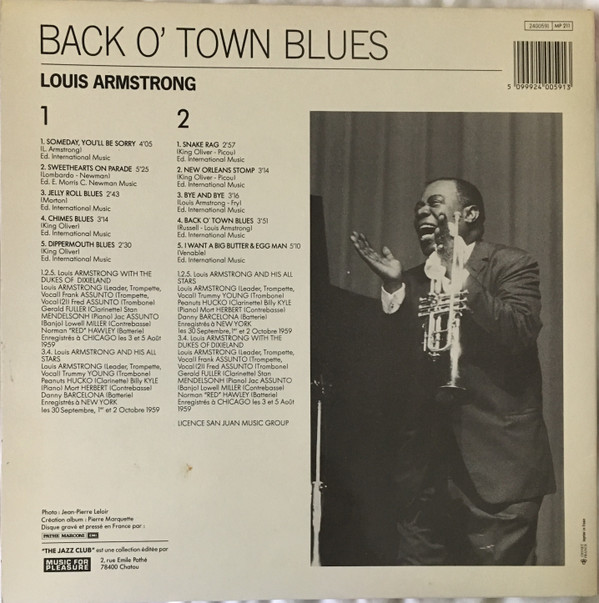 baixar álbum Louis Armstrong - Back O Town Blues