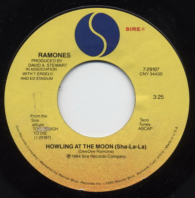 Ramones – Howling At The Moon (Sha-La-La) (1984, Vinyl) - Discogs