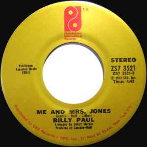 Me And Mrs. Jones / Your Song - Billy Paul