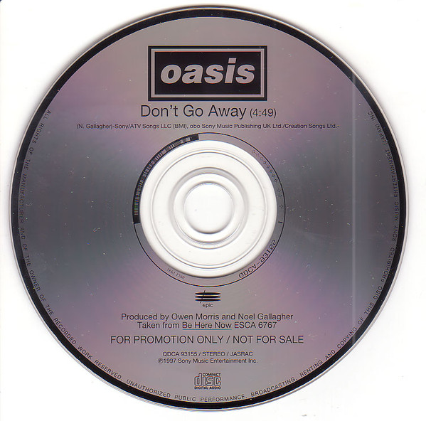 Oasis u003d オアシス – Don't Go Away u003d ドント・ゴー・アウェイ (1998
