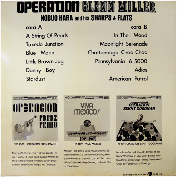télécharger l'album Nobuo Hara And His Sharps & Flats Plus Unknown Artist - Operation Glenn Miller