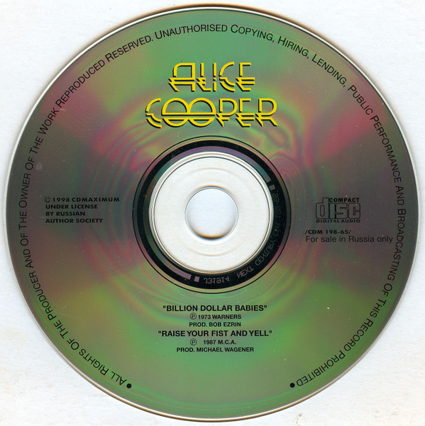 descargar álbum Alice Cooper Alice Cooper - Billion Dollar Babies Raise Your Fist And Yell