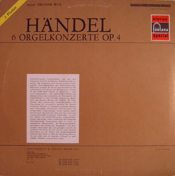 Album herunterladen Händel JohannesErnst Köhler, Gewandhausorchester Leipzig, Kurt Thomas - 6 Orgelkonzerte Op 4