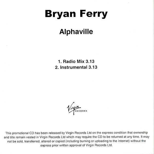 Bryan Ferry – Alphaville (2011, Vinyl) - Discogs