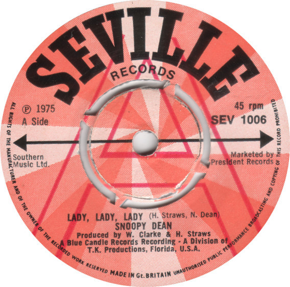 Snoopy Dean – Lady, Lady, Lady (1975, Vinyl) - Discogs