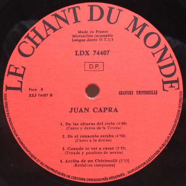 last ned album Juan Capra - Chili Canto A Lo Humano
