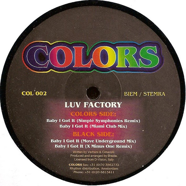 télécharger l'album Luv Factory - Baby I Got It