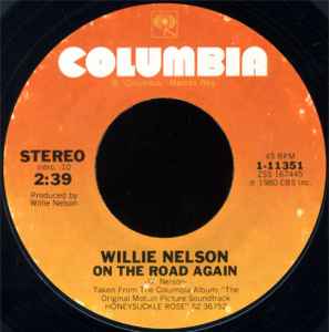 Willie Nelson - On The Road Again / Jumpin' Cotton Eyed Joe album cover