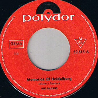 ladda ner album Gus Backus - Memories Of Heidelberg