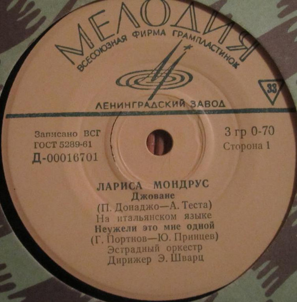 last ned album Лариса Мондрус - Джоване