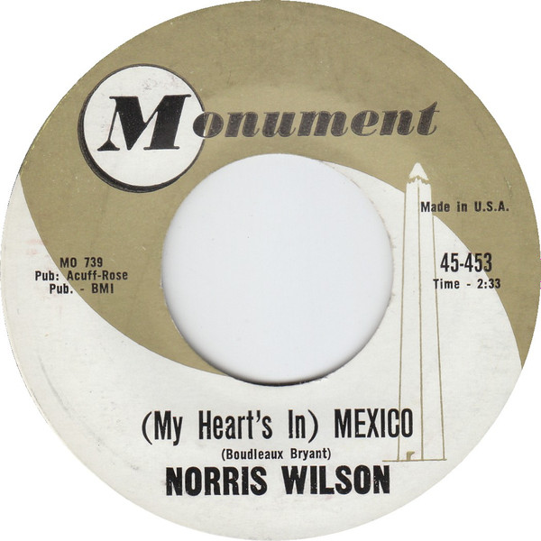 ladda ner album Norris Wilson - My Hearts In Mexico Ma Bakers Island