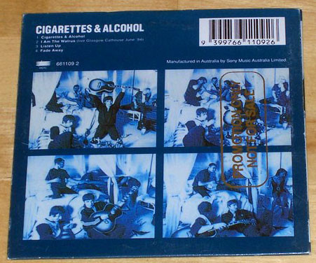 Oasis - Cigarettes & Alcohol | Releases | Discogs