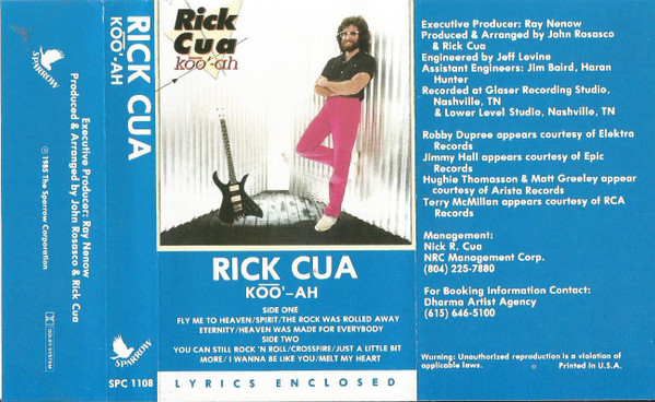 Rick Cua - Wear Your Colors (CD) 2022 Legends of Rock, Remastered, w/ —