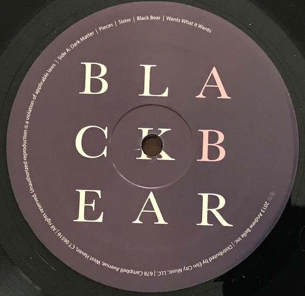 Andrew Belle – Black Bear (2014, Black, Vinyl) - Discogs