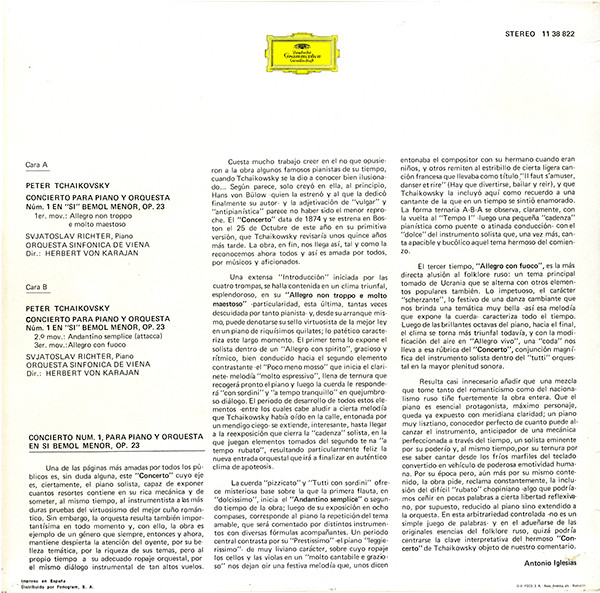 télécharger l'album Peter Tchaikovsky Orquesta Sinfónica De Viena, Herbert Von Karajan - Concierto Para Piano Y Orquesta Nº 1 En Si Bemol Menor Op 23