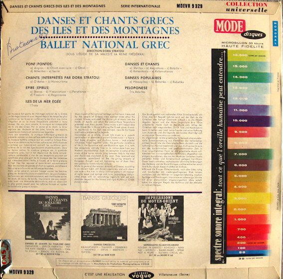 lataa albumi Ballet National Grec , Direction Dora Stratou - Danses Et Chants Grecs Des Iles Et Des Montagnes