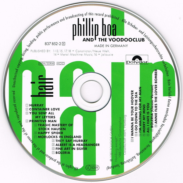 ladda ner album Phillip Boa And The Voodooclub - Hair Hispañola