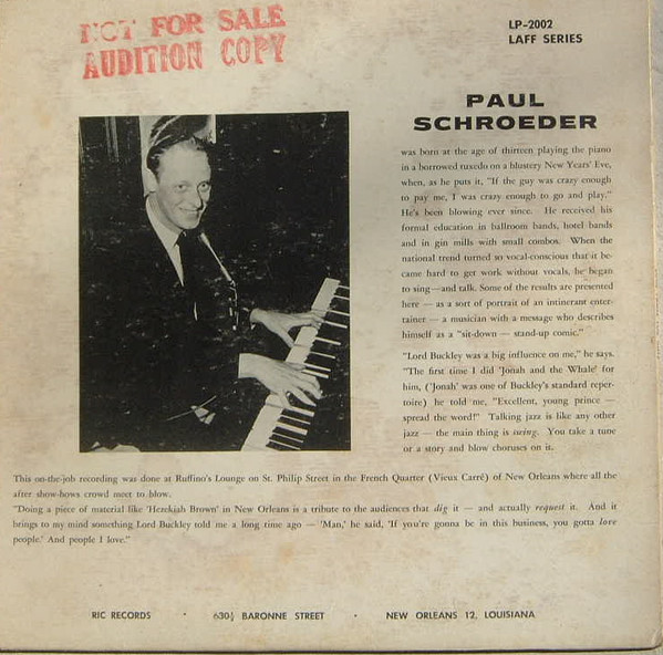 Album herunterladen Paul Schroeder - Cool Prose For Kats
