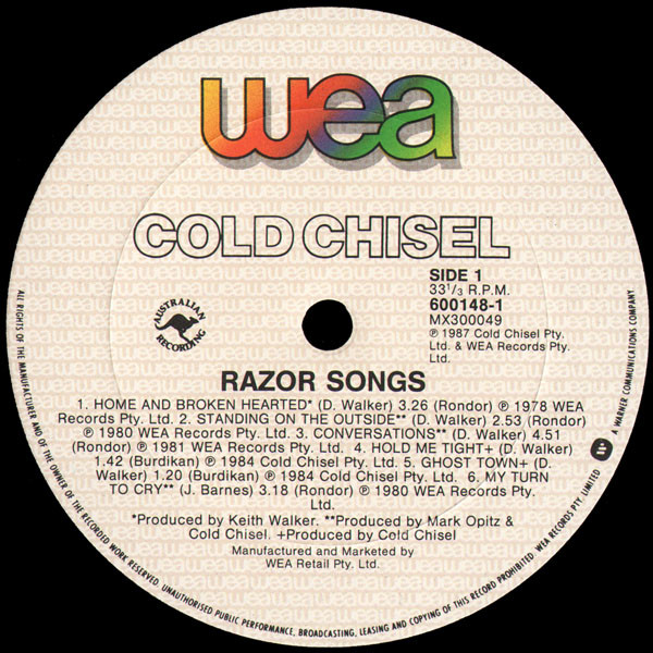 descargar álbum Cold Chisel - Razor Songs