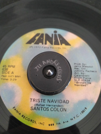 Santos Colón - Triste Navidad | Releases | Discogs