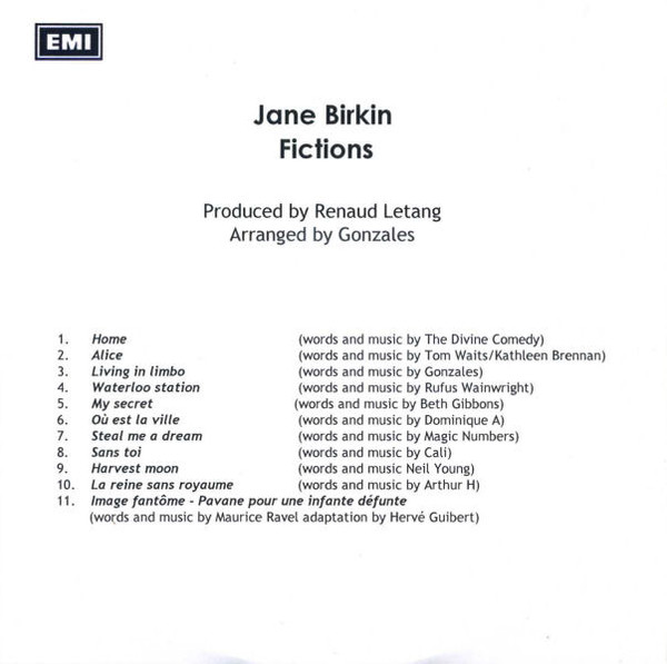 Jane Birkin – Fictions (2006, CD) - Discogs
