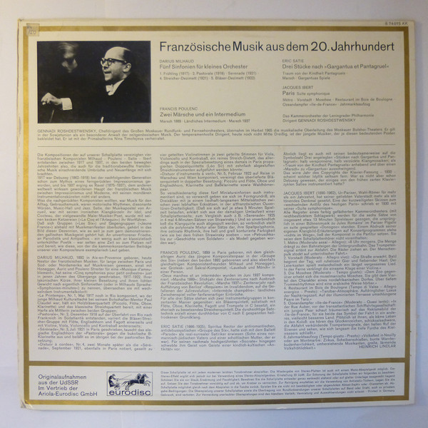 baixar álbum Darius Milhaud Francis Poulenc Erik Satie Jacques Ibert - Französische Musik Aus Dem 20 Jahrhundert