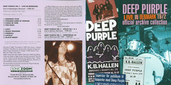 descargar álbum Deep Purple - Live In Denmark 1972