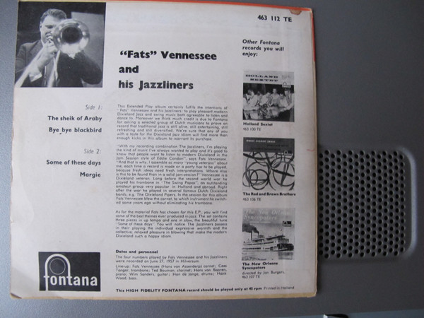 last ned album Fats Vennessee And His Jazzliners - The Sheik Of Araby