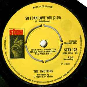 The Emotions – So I Can Love You (1969, Vinyl) - Discogs