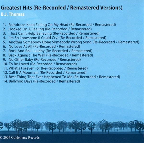 descargar álbum BJ Thomas - Greatest Hits Re Recorded Remastered Versions