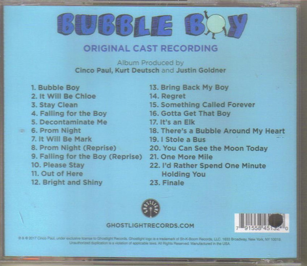 ladda ner album Download Cinco Paul, Ken Daurio - Bubble Boy Original Cast Recording album