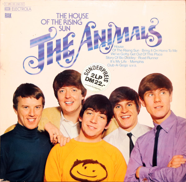 Обложка конверта виниловой пластинки The Animals - The House Of The Rising Sun
