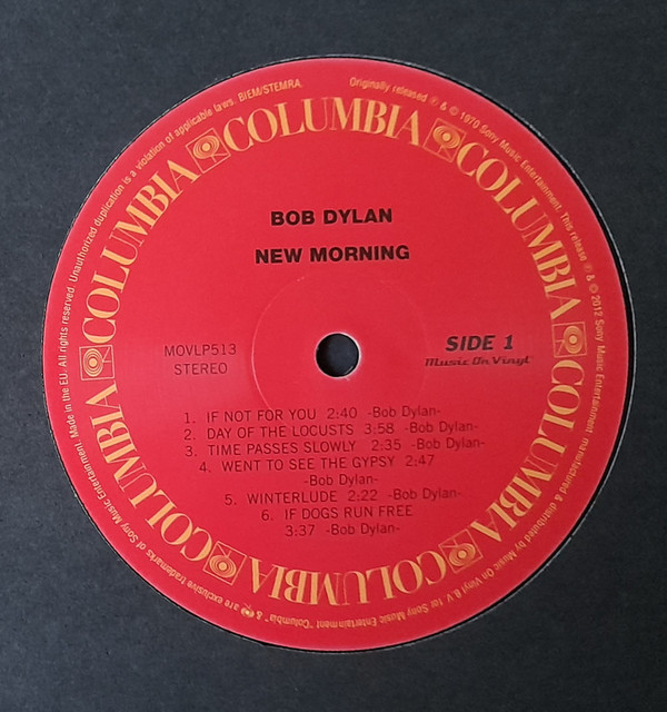 Bob Dylan - New Morning | Columbia (KC 30290) - 3