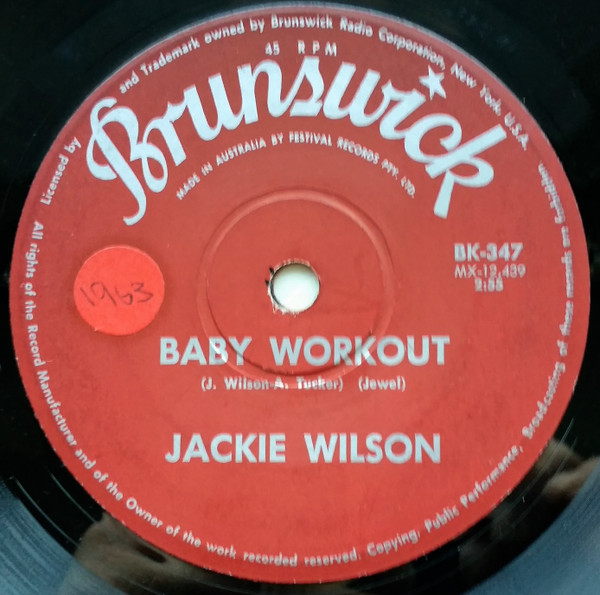 Jackie Wilson – Baby Workout (1963, Vinyl) - Discogs