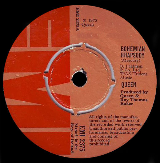 Queen – Bohemian Rhapsody (1975, Vinyl) - Discogs